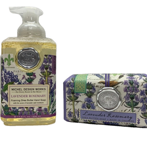 Michel Design Works Lavender Rosemary Hand Soap and Bar Soap Set